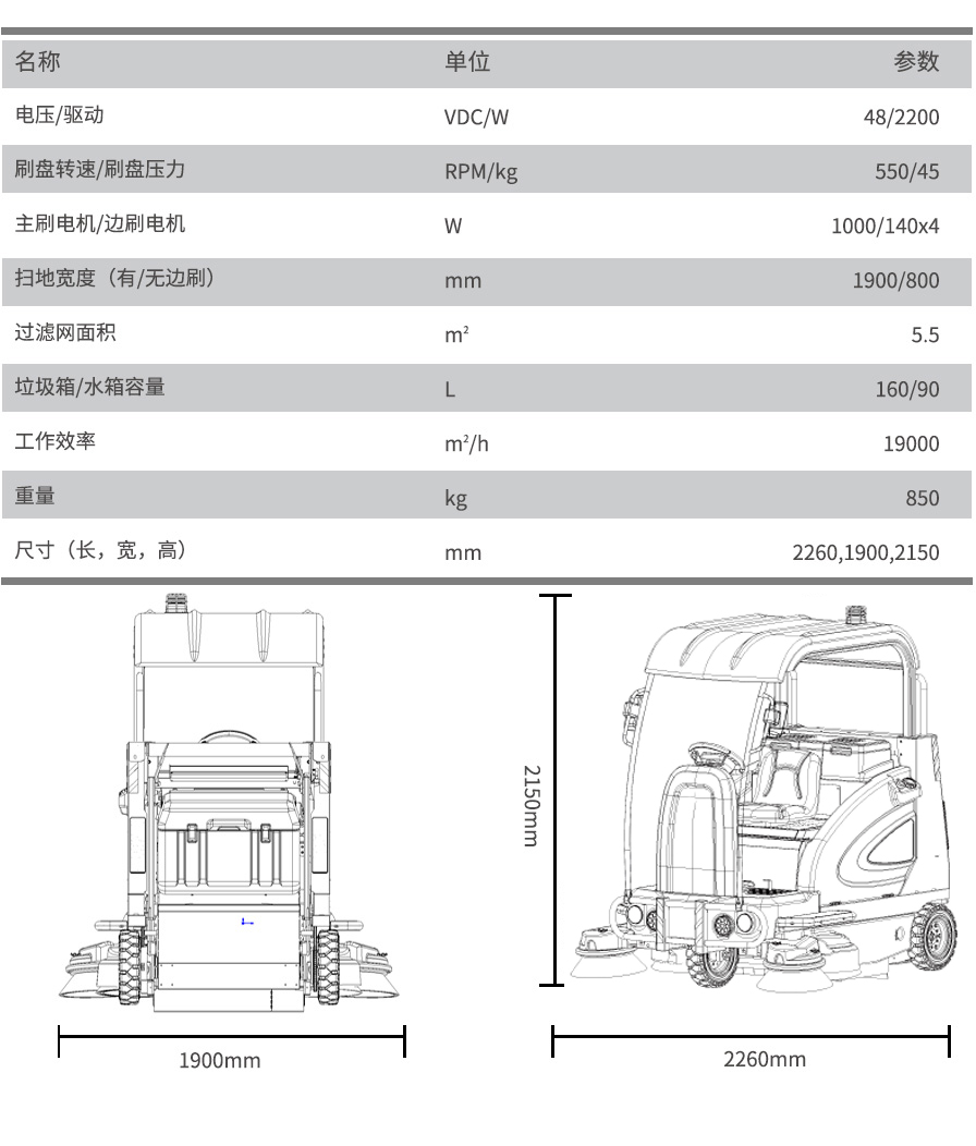 S1900领路者扫地车|高美智慧型驾驶式扫地车(图7)