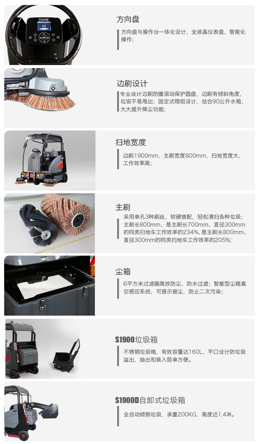 S1900领路者扫地车|高美智慧型驾驶式扫地车(图4)