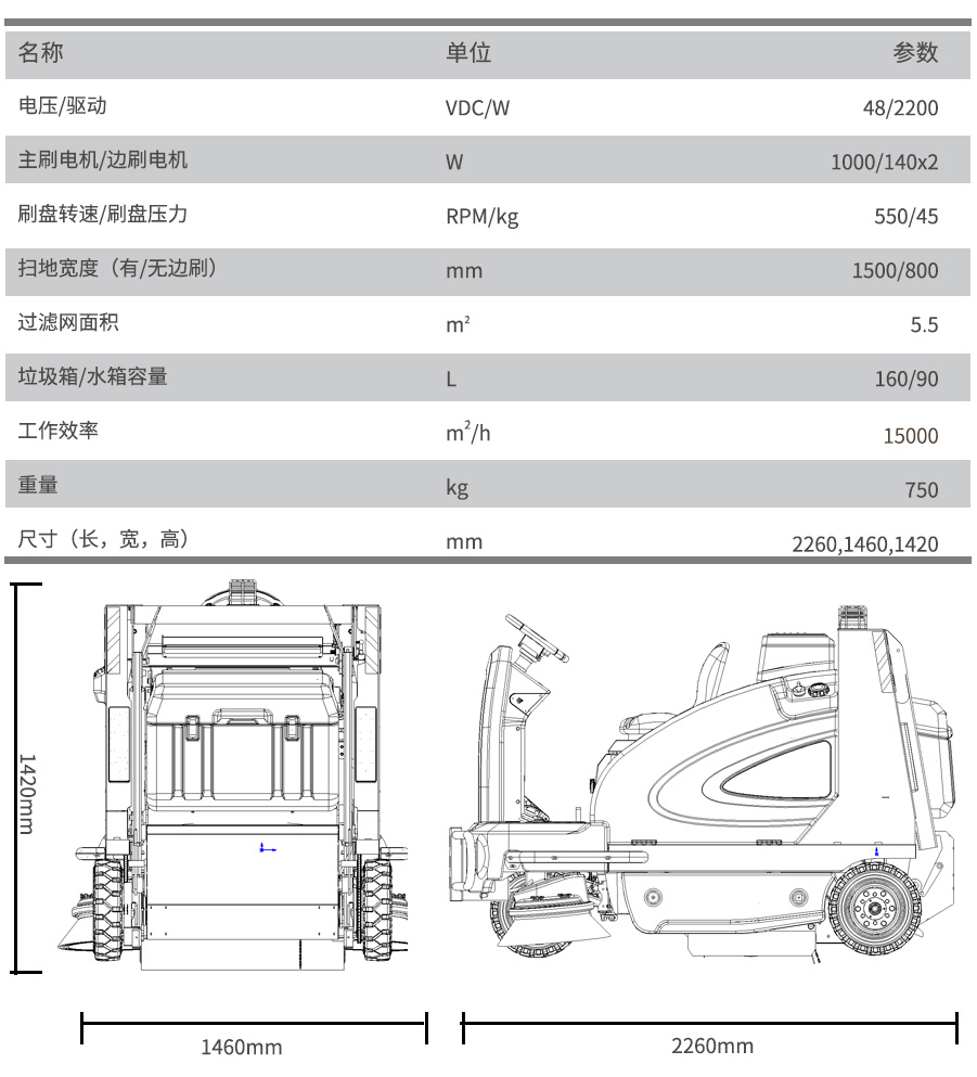 S1500开路者扫地车|高美智慧型驾驶式扫地机(图7)