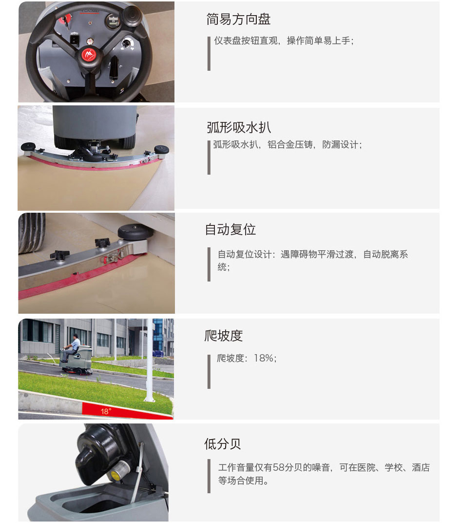 GM110BT85高美驾驶式洗地车|中型驾驶式洗地机(图4)